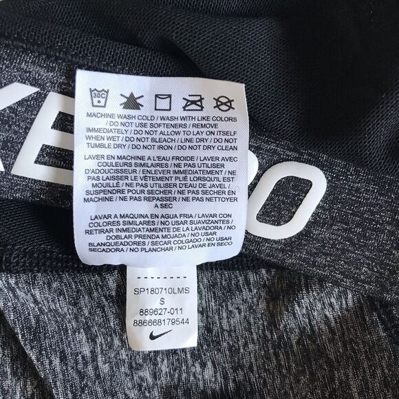 NIKE PRO HYPERCOOL TANK TOP DRI FIT CROPPED GREY BLACK MESH 889627-011 S EUC! - Picture 8 of 10